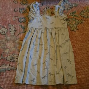 Rylee + Cru Gray Dress with Zebra Pattern